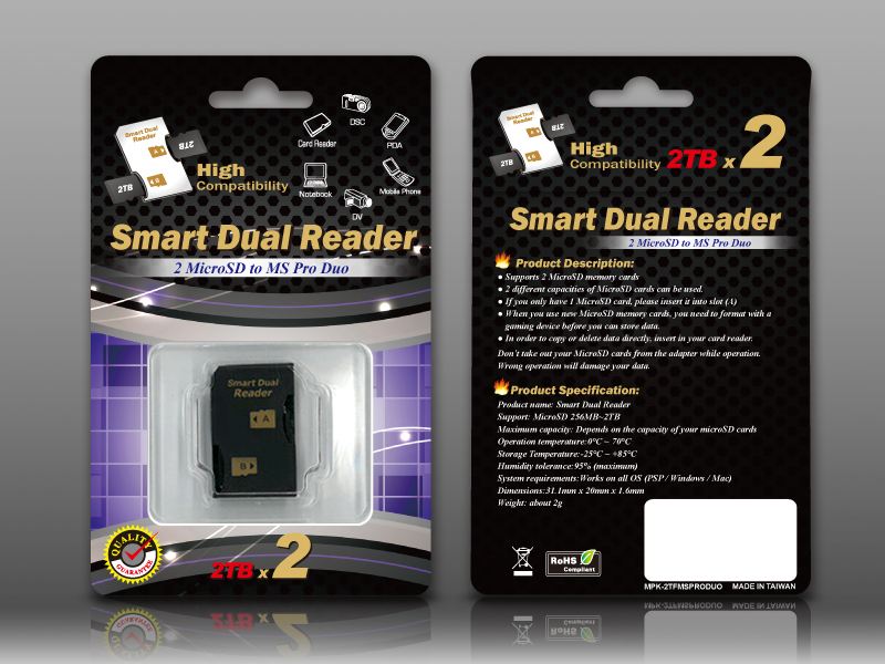sda 1800 dual slot micro sd to ms pro duo adaptor reader memory card ms cards