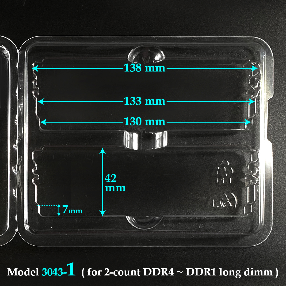 MPK3043-2 memory ddr ram module long dimm plastic box packaging memorypack