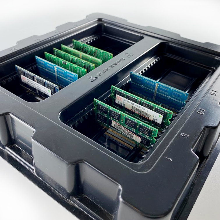 1972 memory ram module ddr esd packaging plastic box tray