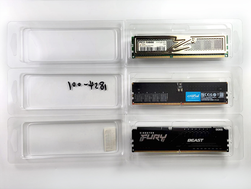 ddr plastic box packaging ram memory clamshell 1854