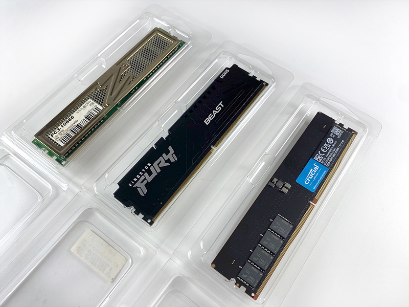 ddr plastic box packaging ram memory clamshell 1854