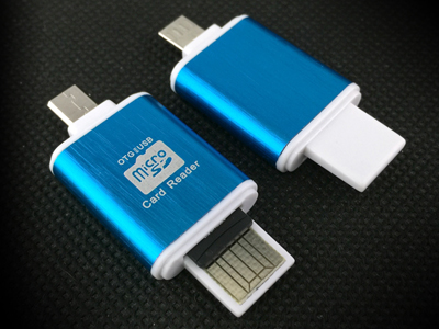 O2 Microsd Card Controller MPK-OTG-FOUR (Light blue) smart phone otg reader memory card reader ...