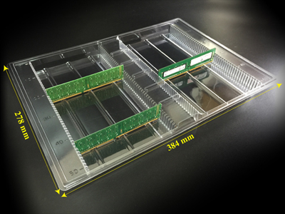 esd packaging memory ram module dimm plastic box clamshell tray 2128