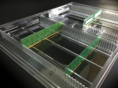 esd packaging memory ram module dimm plastic box clamshell tray 2128