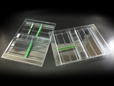 esd packaging memory ram module dimm plastic box clamshell tray 2128