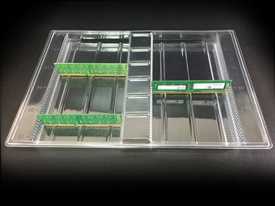 esd packaging memory ram module dimm plastic box clamshell tray 2128