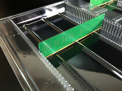 esd packaging memory ram module dimm plastic box clamshell tray 2128